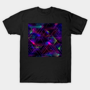 Neon Trippy EDM Festival Rave Pattern T-Shirt